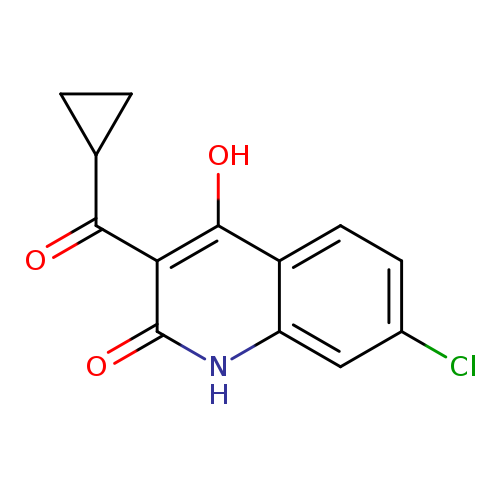 Clc1ccc2c(c1)[nH]c(=O)c(c2O)C(=O)C1CC1