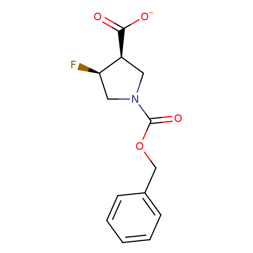 O=C(N1C[C@@H]([C@@H](C1)F)C(=O)[O-])OCc1ccccc1