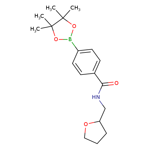 O=C(c1ccc(cc1)B1OC(C(O1)(C)C)(C)C)NCC1CCCO1