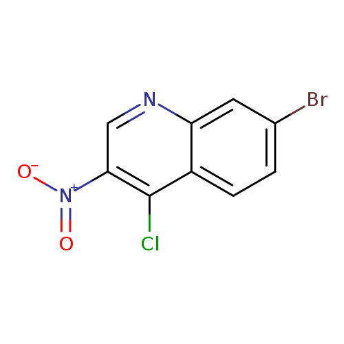 Brc1ccc2c(c1)ncc(c2Cl)[N+](=O)[O-]