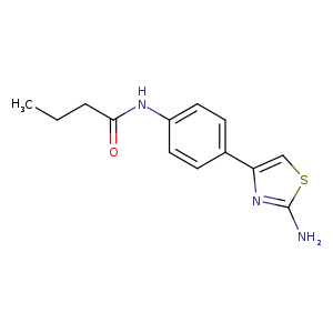CCCC(=O)Nc1ccc(cc1)c1csc(n1)N