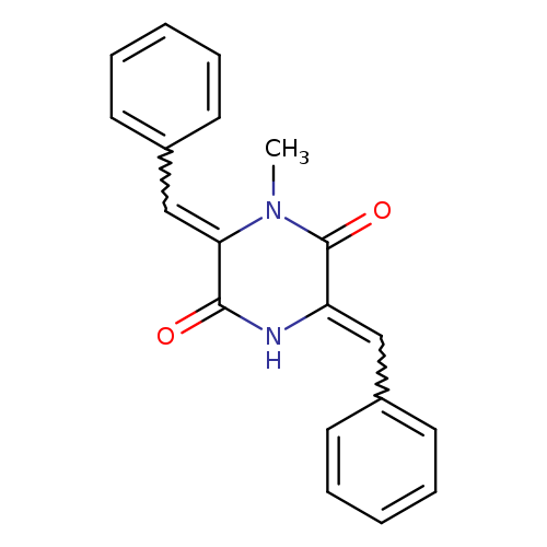 O=c1c(=Cc2ccccc2)[nH]c(=O)c(=Cc2ccccc2)n1C