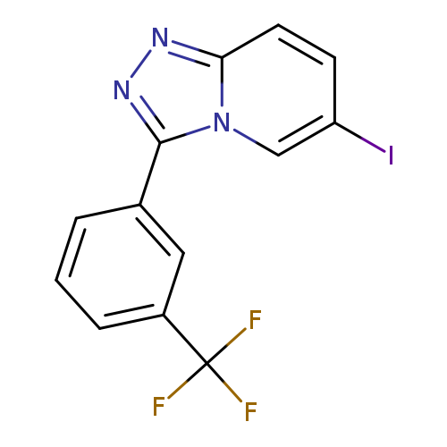 Ic1ccc2n(c1)c(nn2)c1cccc(c1)C(F)(F)F
