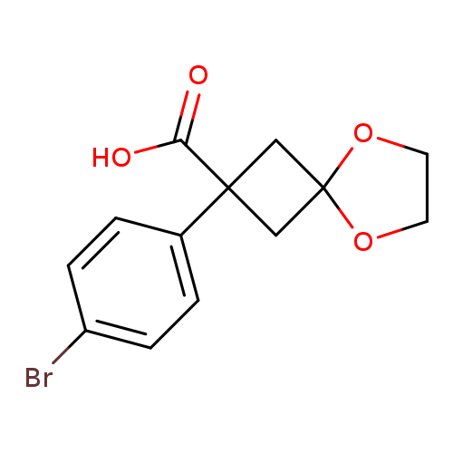 OC(=O)C1(CC2(C1)OCCO2)c1ccc(cc1)Br