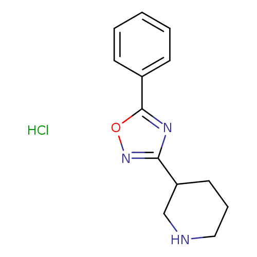 C1CCC(CN1)c1noc(n1)c1ccccc1.Cl