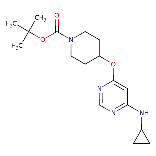 O=C(N1CCC(CC1)Oc1ncnc(c1)NC1CC1)OC(C)(C)C
