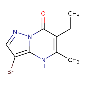 Cc1c(CC)c(=O)n2c([nH]1)c(Br)cn2
