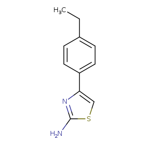 CCc1ccc(cc1)c1csc(n1)N