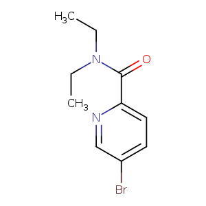 CCN(C(=O)c1ccc(cn1)Br)CC