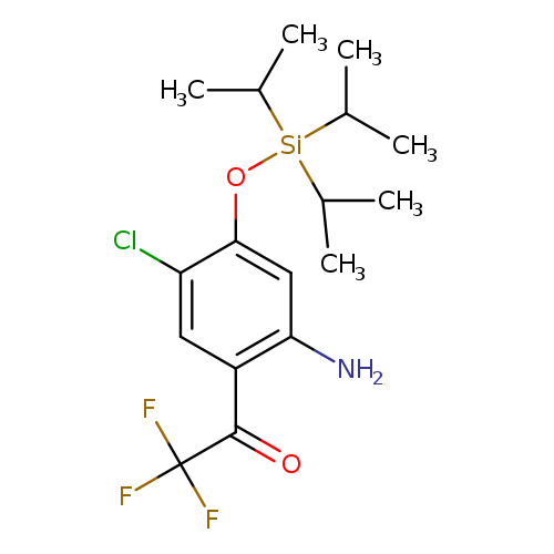 Clc1cc(c(cc1O[Si](C(C)C)(C(C)C)C(C)C)N)C(=O)C(F)(F)F