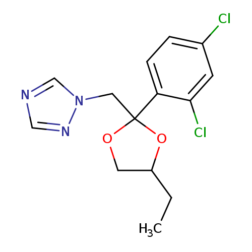 CCC1COC(O1)(Cn1cncn1)c1ccc(cc1Cl)Cl