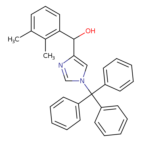 OC(c1cccc(c1C)C)c1ncn(c1)C(c1ccccc1)(c1ccccc1)c1ccccc1