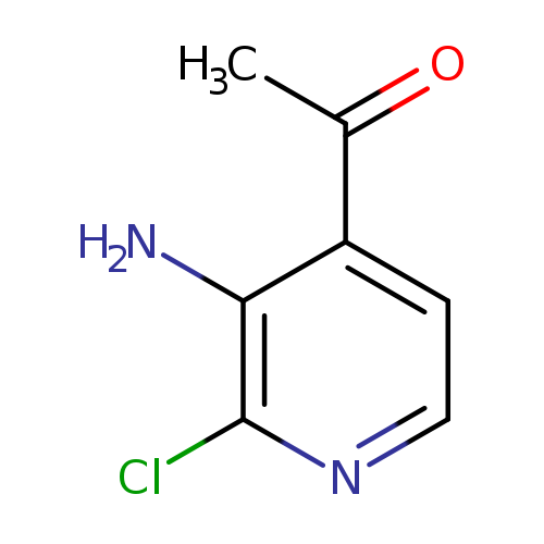 CC(=O)c1ccnc(c1N)Cl