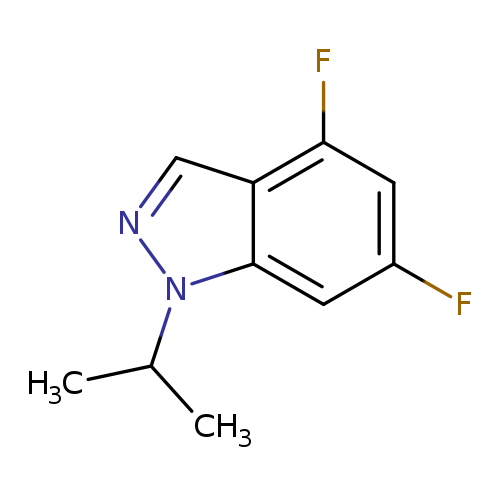 Fc1cc(F)c2c(c1)n(nc2)C(C)C