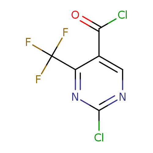 Clc1ncc(c(n1)C(F)(F)F)C(=O)Cl