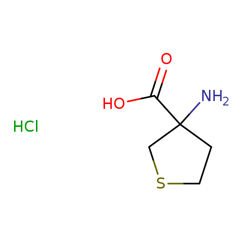 OC(=O)C1(N)CSCC1.Cl