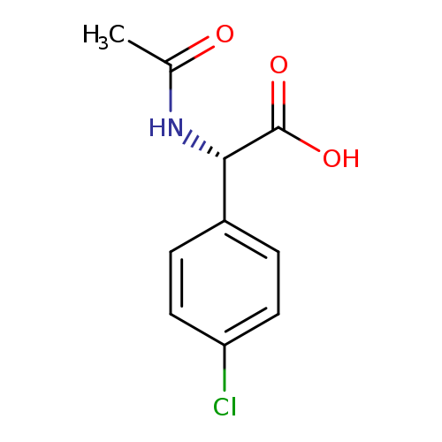 OC(=O)[C@H](c1ccc(cc1)Cl)NC(=O)C