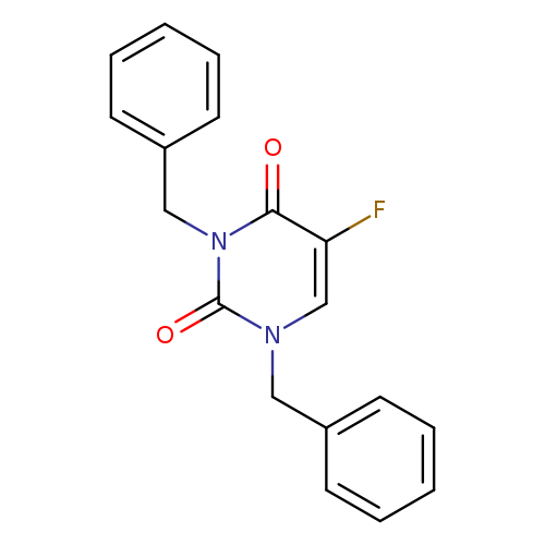 O=c1n(Cc2ccccc2)cc(c(=O)n1Cc1ccccc1)F