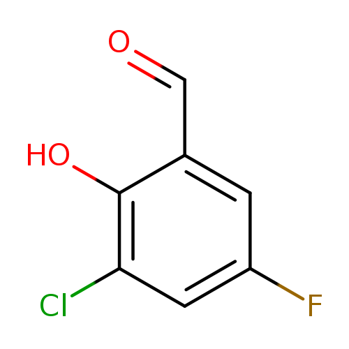 O=Cc1cc(F)cc(c1O)Cl