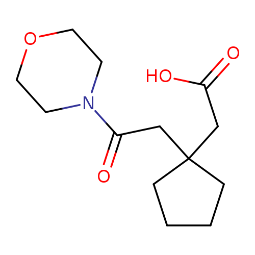 OC(=O)CC1(CCCC1)CC(=O)N1CCOCC1