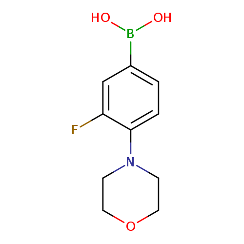 Fc1cc(ccc1N1CCOCC1)B(O)O