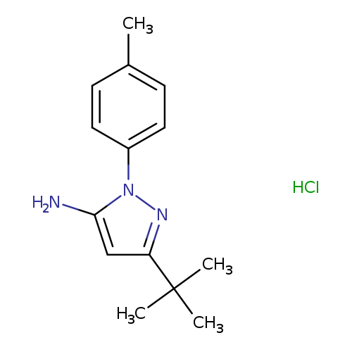 Cc1ccc(cc1)n1nc(cc1N)C(C)(C)C.Cl