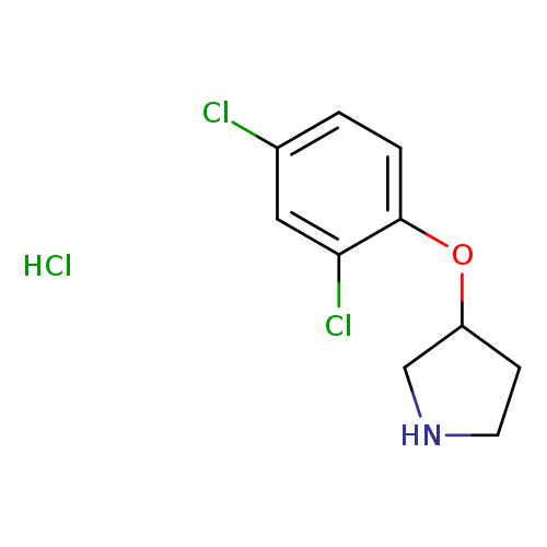 Clc1ccc(c(c1)Cl)OC1CNCC1.Cl