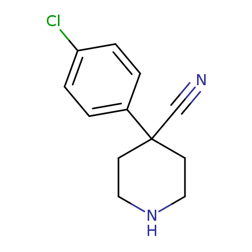 N#CC1(CCNCC1)c1ccc(cc1)Cl