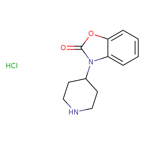O=c1oc2c(n1C1CCNCC1)cccc2.Cl