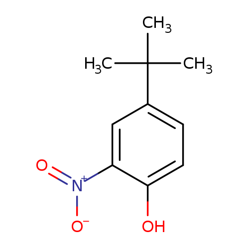 [O-][N+](=O)c1cc(ccc1O)C(C)(C)C
