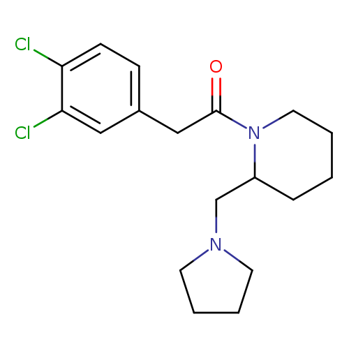 O=C(N1CCCCC1CN1CCCC1)Cc1ccc(c(c1)Cl)Cl