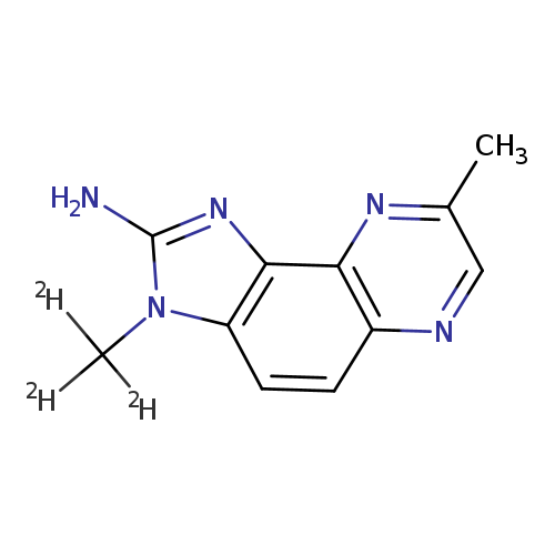 Cc1cnc2c(n1)c1nc(n(c1cc2)C([2H])([2H])[2H])N