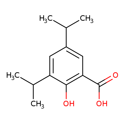 CC(c1cc(C(C)C)c(c(c1)C(=O)O)O)C