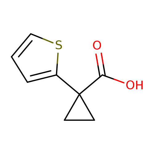 OC(=O)C1(CC1)c1cccs1