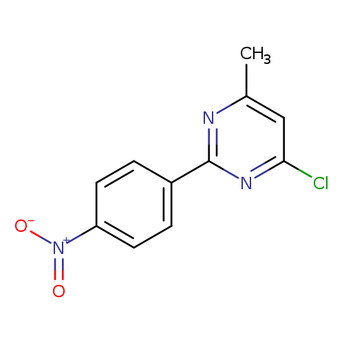 Cc1cc(Cl)nc(n1)c1ccc(cc1)[N+](=O)[O-]