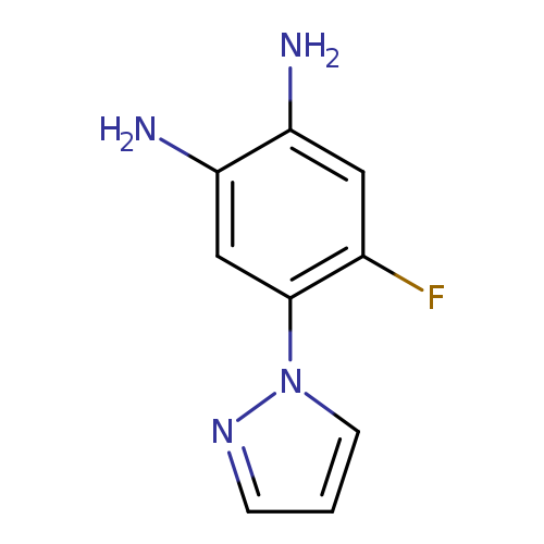 Fc1cc(N)c(cc1n1cccn1)N