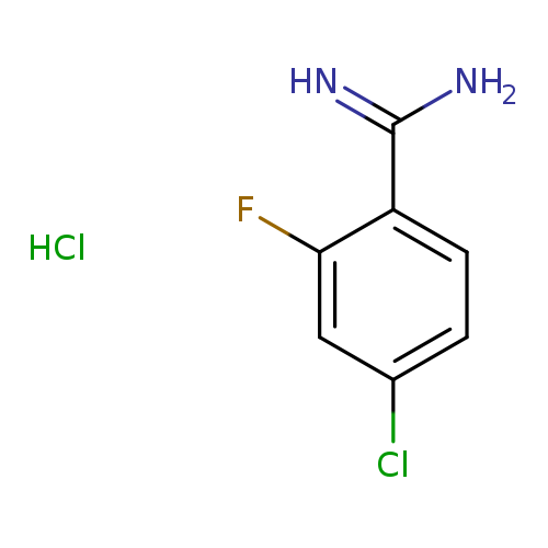 Clc1ccc(c(c1)F)C(=N)N.Cl