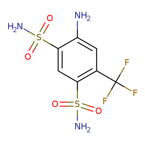 Nc1cc(c(cc1S(=O)(=O)N)S(=O)(=O)N)C(F)(F)F