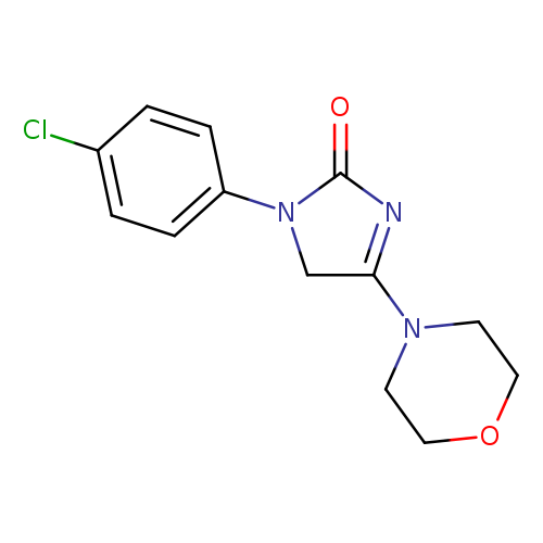 O=C1N=C(CN1c1ccc(cc1)Cl)N1CCOCC1