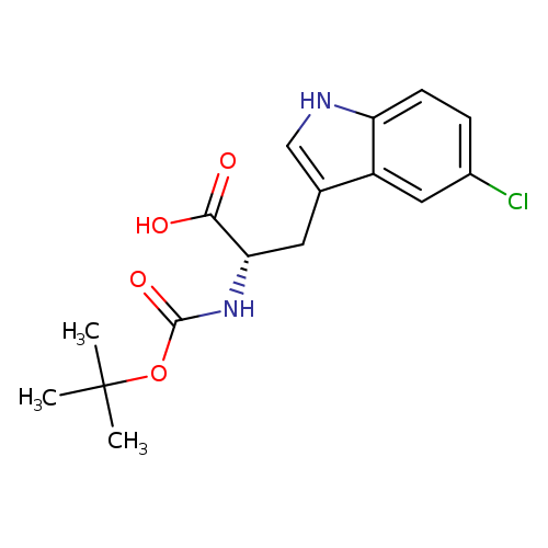 OC(=O)[C@H](Cc1c[nH]c2c1cc(Cl)cc2)NC(=O)OC(C)(C)C