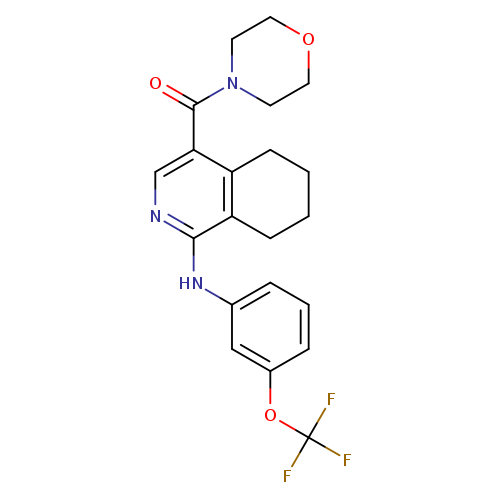 O=C(c1cnc(c2c1CCCC2)Nc1cccc(c1)OC(F)(F)F)N1CCOCC1