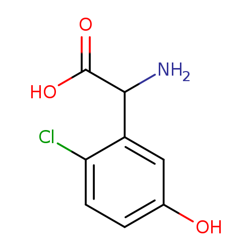 OC(=O)C(c1cc(O)ccc1Cl)N