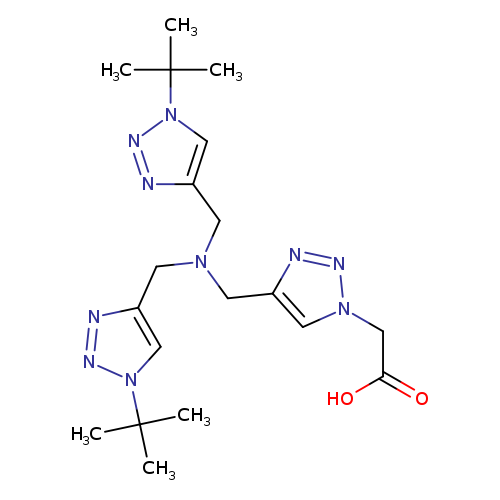 OC(=O)Cn1nnc(c1)CN(Cc1nnn(c1)C(C)(C)C)Cc1nnn(c1)C(C)(C)C