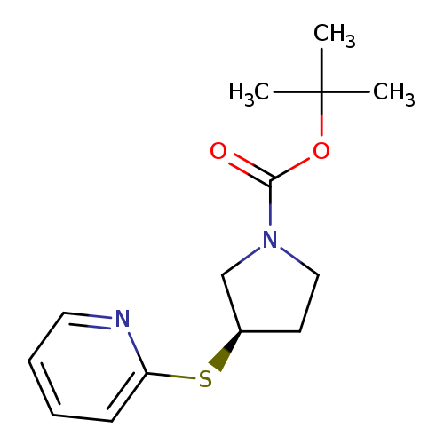 O=C(N1CC[C@H](C1)Sc1ccccn1)OC(C)(C)C