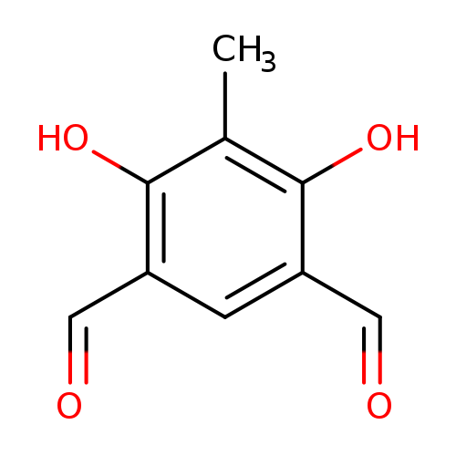 O=Cc1cc(C=O)c(c(c1O)C)O