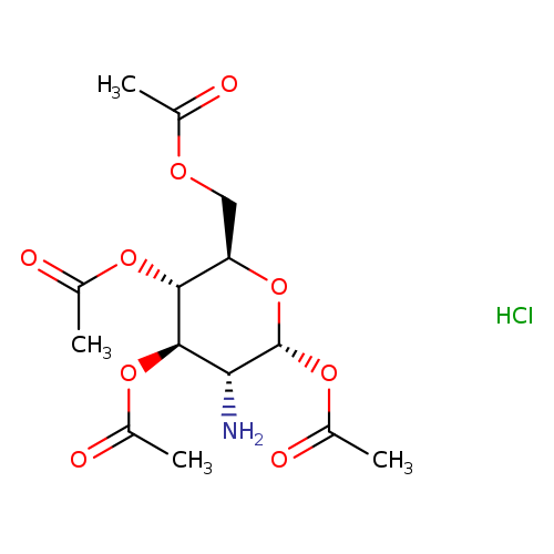 CC(=O)OC[C@H]1O[C@H](OC(=O)C)[C@@H]([C@H]([C@@H]1OC(=O)C)OC(=O)C)N.Cl