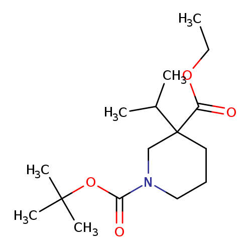 CCOC(=O)C1(CCCN(C1)C(=O)OC(C)(C)C)C(C)C