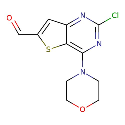 O=Cc1sc2c(c1)nc(nc2N1CCOCC1)Cl