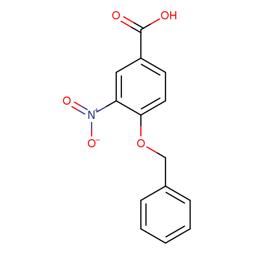 [O-][N+](=O)c1cc(ccc1OCc1ccccc1)C(=O)O