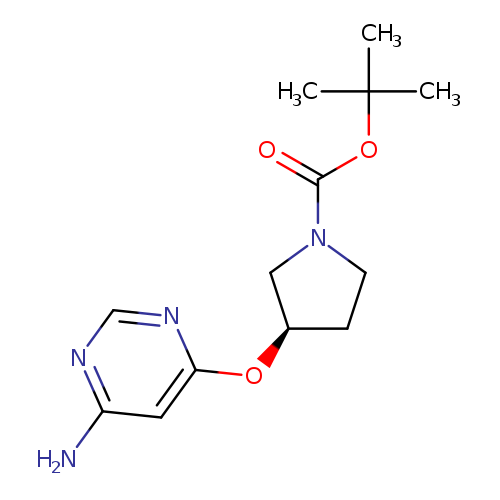 O=C(N1CC[C@H](C1)Oc1ncnc(c1)N)OC(C)(C)C